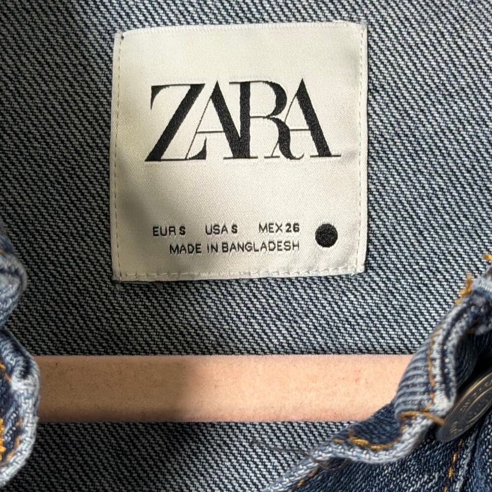 Sm Zara the Doro Midi Denim Dress Button Front Western Y2K Americana Cowgirl - Picture 4 of 8